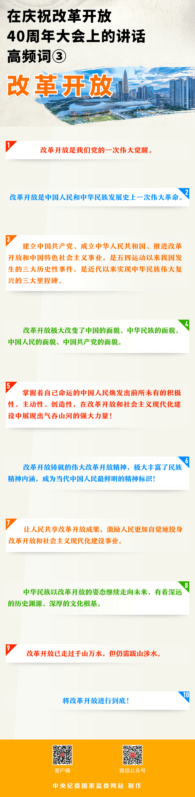 庆祝改革开放40周年大会讲话中的高频词